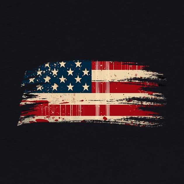 Vintage USA Tshirt Flag by Kenkoa